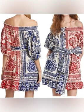 Farm Rio Mixed Pineapple Garden Mini Dress XL